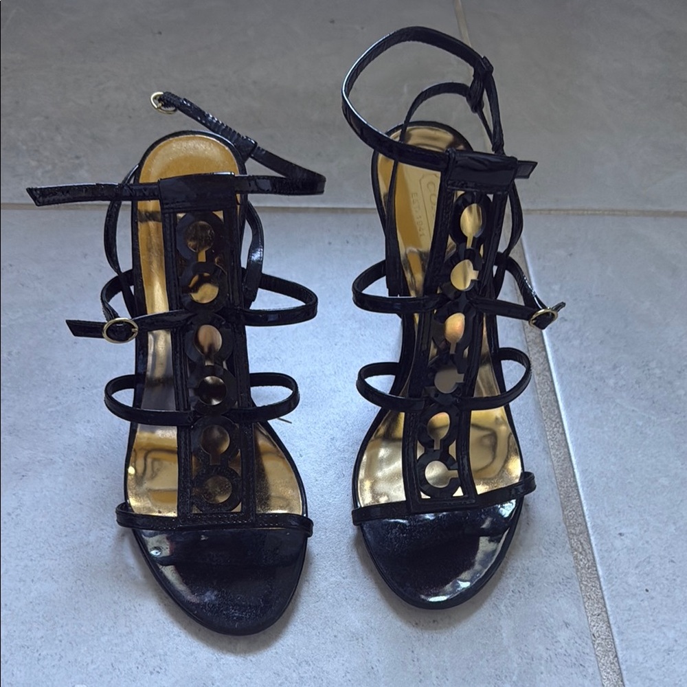 Coach Black Patent Leather Stiletto Heels